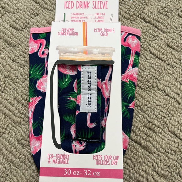 Simply Southern Iced Drink Sleeve Large Flamingo - Picture 2 of 3